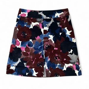 Express Size 4 Floral A-Line Skirt